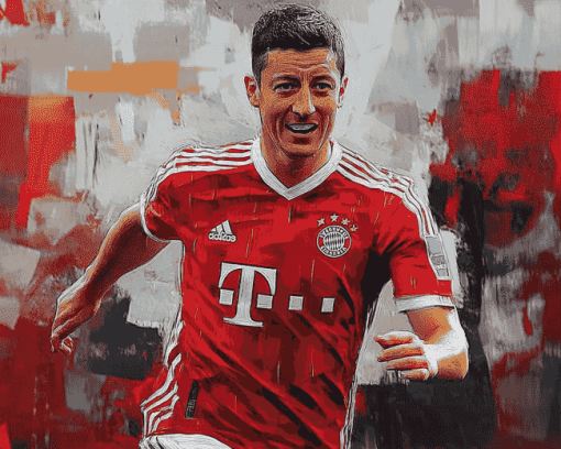 Robert Lewandowski Sports Diamond Painting