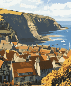 Robin Hood Bay Landscape Diamond Painting