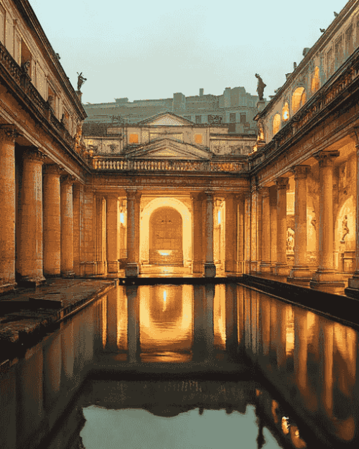 Roman Bath Buildings Diamond Painting