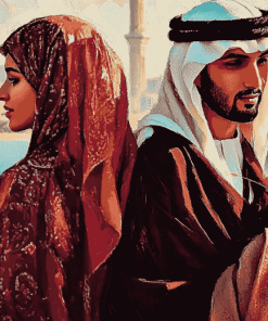 Romantic Arabian Lovers Diamond Painting