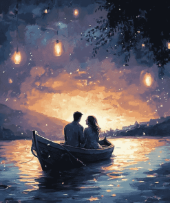 Romantic Boat Journey Diamond Painting