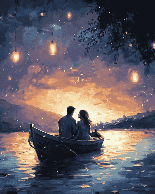 Romantic Boat Journey Diamond Painting