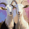 Romantic Goat Pair Diamond Painting