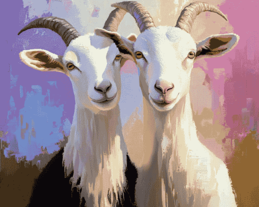 Romantic Goat Pair Diamond Painting