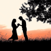 Romantic Proposal Silhouette Diamond Painting