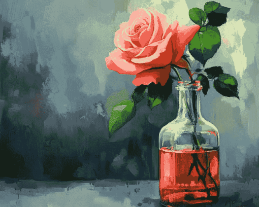 Rose in a Bottle Diamond Painting