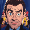 Rowan Atkinson Caricature Diamond Painting