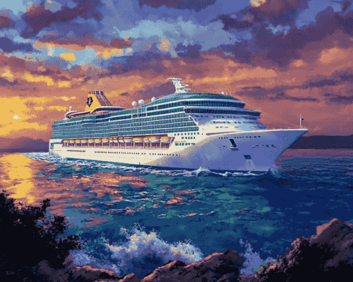 Royal Caribbean Cruise Ship Oceanscapes Diamond Painting