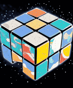 Rubiks Cube Cartoon Diamond Painting