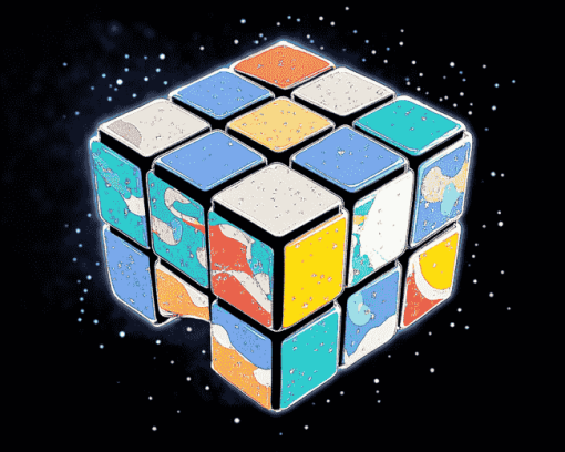 Rubiks Cube Cartoon Diamond Painting