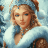 Russian Lady Christmas Diamond Painting