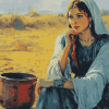 Samaritan Woman Vintage Diamond Painting