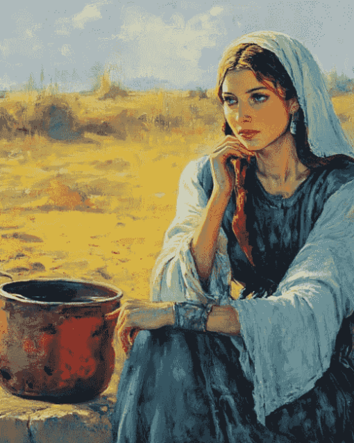 Samaritan Woman Vintage Diamond Painting