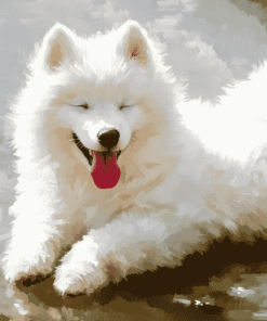 Samoyed Puppy Delight Diamond Painting