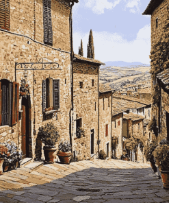 San Gimignano Italy Village Diamond Painting