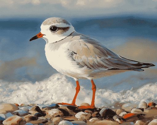 Sand Piping Plover Birds Diamond Painting