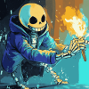 Sans Undertale Animation Inspired Diamond Painting