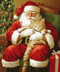 Santa Cats Christmas Diamond Painting