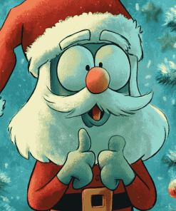 Santa Claus Squidward Christmas Diamond Painting