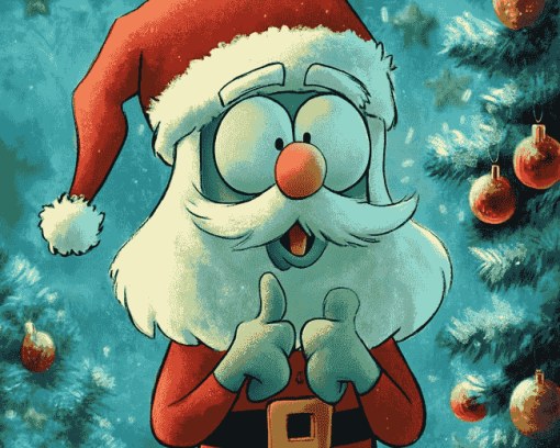 Santa Claus Squidward Christmas Diamond Painting