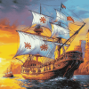 Santa Maria Ship Diamond Painting