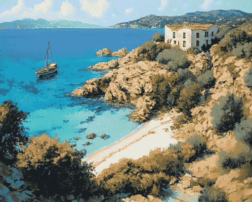 Sardinia Paradise Landscapes Diamond Painting