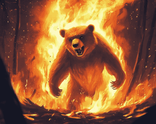 Scary Bear Animation Diamond Painting