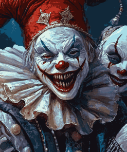 Scary Clown Jester Diamond Painting