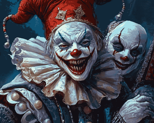 Scary Clown Jester Diamond Painting