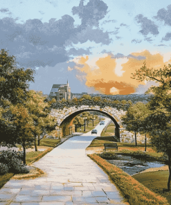 Scenic Flower Mound Streets Diamond Painting