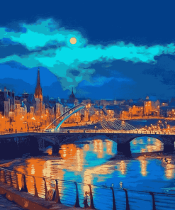 Scenic Londonderry Bridge Night Diamond Painting