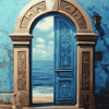 Scenic Sea Door Diamond Painting