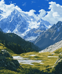 Scenic Southern Alps Diamond Painting