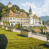 Schloss Luberegg Castle in Austria Diamond Painting