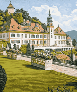 Schloss Luberegg Castle in Austria Diamond Painting