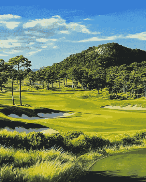 Sea Pine Golf Landscape Diamond Painting