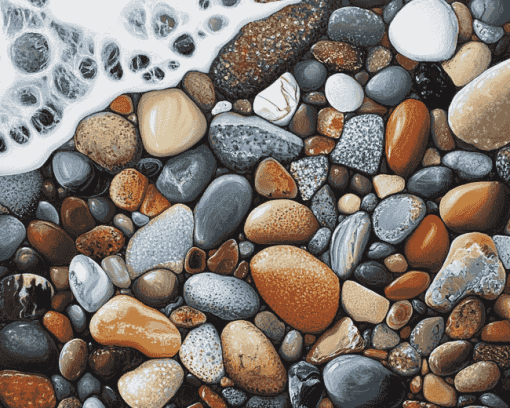 Seaside Serenity Pebbles Diamond Painting