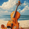 Seaside Violin Harmony Diamond Painting