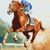 Secretariat Big Red Horse Diamond Painting