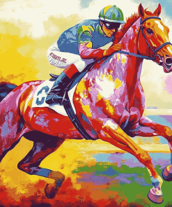 Secretariat Horse Race Diamond Painting