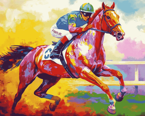 Secretariat Horse Race Diamond Painting