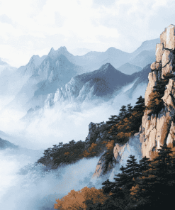 Seoraksan Mountain Views Diamond Painting