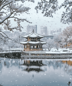 Seoul Winter Landscapes Diamond Painting