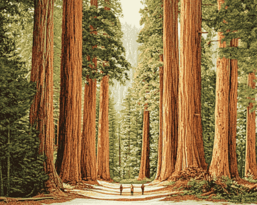 Sequoia National Park Landscape Diamond Painting