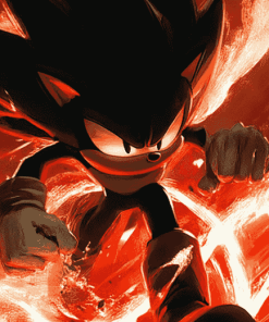 Shadow Sonic Video Game Diamond Painting