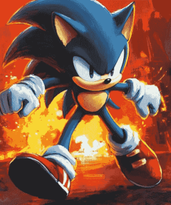 Shadow The Hedgehog Animation Diamond Painting