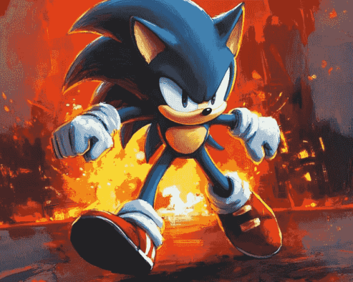 Shadow The Hedgehog Animation Diamond Painting