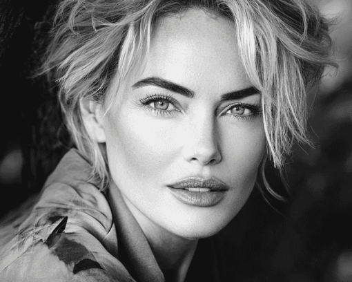 Sharon Stone Black and White Diamond Painting