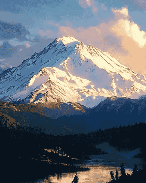 Shasta Mountain Diamond Painting