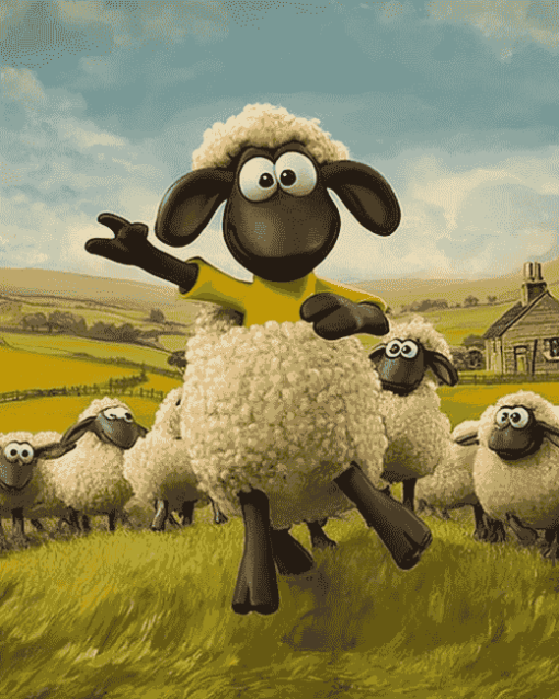 Shaun The Sheep Animation Diamond Painting